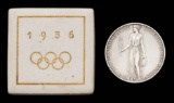 Berlin 1936 Olympic Games official silver visitor's Medal, 36mm, by K. Roth