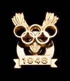 London 1948 Olympic Games gold medal winner's pin, with Bertoni of Milan wa