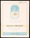 London 1948 Olympic Games Opening Ceremony programme signed to the front co