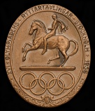 Very rare boxed 1956 Stockholm Equestrian Olympic Games participation medal