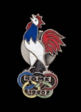 Rome 1960 Olympic Games French National Olympic Committee member's badge, b