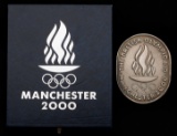 Rare Manchester British Olympic bid medal for the 2000 Olympic Games, hallm