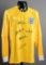 Yellow England retro goalkeeping jersey signed by five 'keepers, Peter Shil