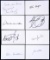 Autographed football index cards, 213 in total, all measuring 5'' x 3'' and