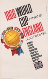 Official 1966 World Cup venues poster, Designed by Carvosso, listing the ei