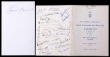 England autographed 1966 World Cup Final celebration banquet menu, held at