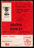 Arsenal v Burnley 5.12.67 match programme fully-signed to the front cover b