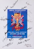 England autographed canvas printed with an image of the 1966 World Cup Fina