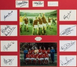 A 1966 World Cup framed presentation signed by the Alf Ramsey and the 11 En