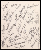 The autographs of the England 1970 World Cup squad, signed in felt tip pen