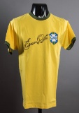 Pele signed Brazil 1970 World Cup retro jersey, rare modern-day signing exa