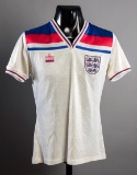 Phil Neal white No.14 England 1982 World Cup jersey, bench-worn, short-slee