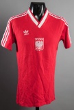 Wlodzimierz Smolarek red Poland No.11 jersey worn in the match v England at