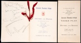 Autographed Arsenal 1952 F.A. Cup Final Dinner and Dance Menu, five autogra