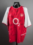 Arsenal replica jersey signed by 16 'invincibles' from the 2003-04 season,