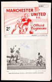 George Best signed programme from his first season at Manchester United, re