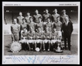 Manchester United signed 1964-65 team-group photograph, 8 by 10 b&w., 15 si