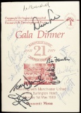 Signed Manchester United 1968 European Cup 21st Anniversary Gala dinner men
