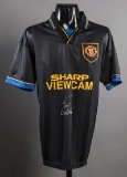 Eric Cantona signed Manchester United 'Kung-Fu' replica jersey, signed in s