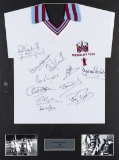 A retro football shirt signed by the West Ham United 1980 F.A. Cup winners,
