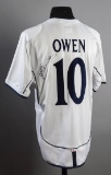 Michael Owen signed replica of his England 5 Germany 1 jersey, signed to th