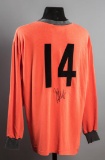 Johan Cruyff signed Holland retro jersey, signed to the reverse below the N