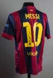 An Official UEFA Champions League Licensed & Certificated Lionel Messi sign