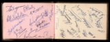 1950s autograph album mostly football, team-groups for Arsenal and Spurs, a