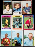Autographed football trade cards, 175 in total including 51 Topps cards fro
