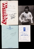 Football autographs, signed awards evening menus (often multi-signed), phot