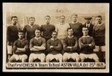 Two Chelsea FC team-group postcards from season 1913-14, the first card fea