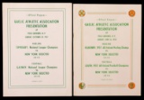 Memorabilia relating to football and Gaelic sports events held in New York,