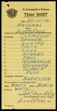 Official Football League team sheet: Arsenal v Liverpool 28th November 1970