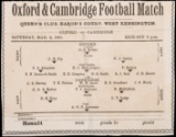 Programme for the Oxford & Cambridge football match played at the Queen's C