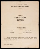 Wartime England v Scotland international exhibition match programme played