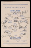 Fully-signed England v Scotland wartime international programme played at W
