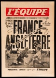 Scarce France v England Victory International programme played at the Olymp