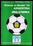 Argentina v England international programme 12th June 1977, very good condi