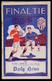 F.A. Cup Final programme Arsenal v Cardiff City 23rd April 1927, staples re