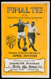 F.A. Cup Final programme Arsenal v Huddersfield Town 26th April 1930, stapl