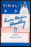 F.A. Cup Final programme Arsenal v Sheffield United 25th April 1936, staple