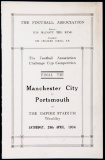 Dignitaries edition of the Manchester City v Portsmouth 1934 F.A. Cup Final