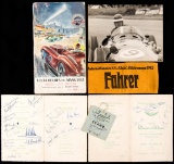 1950s motor racing memorabilia, notably two autographed British Racing Mech