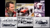 Autographs of 13 Formula 1 motor racing drivers, mostly as signed pictures,