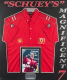 Michael Schumacher signed memorabilia display titled ''Schuey's Magnificent