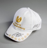 Michael Schumacher signed 'Seven-Star' DVAG cap, his marker pen signature u