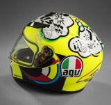 Valentino Rossi signed helmet, a full-size AGV roadworthy K-3 SV replica of