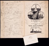 Signed menu for a dinner in honour of the 1935-36 New Zealand All Blacks ru