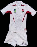 Kyran Bracken team-signed England No.20 shirt from the Rugby World Cup matc