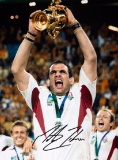 Martin Johnson signed photograph, a 16 by 12in. colour portraying the Engla